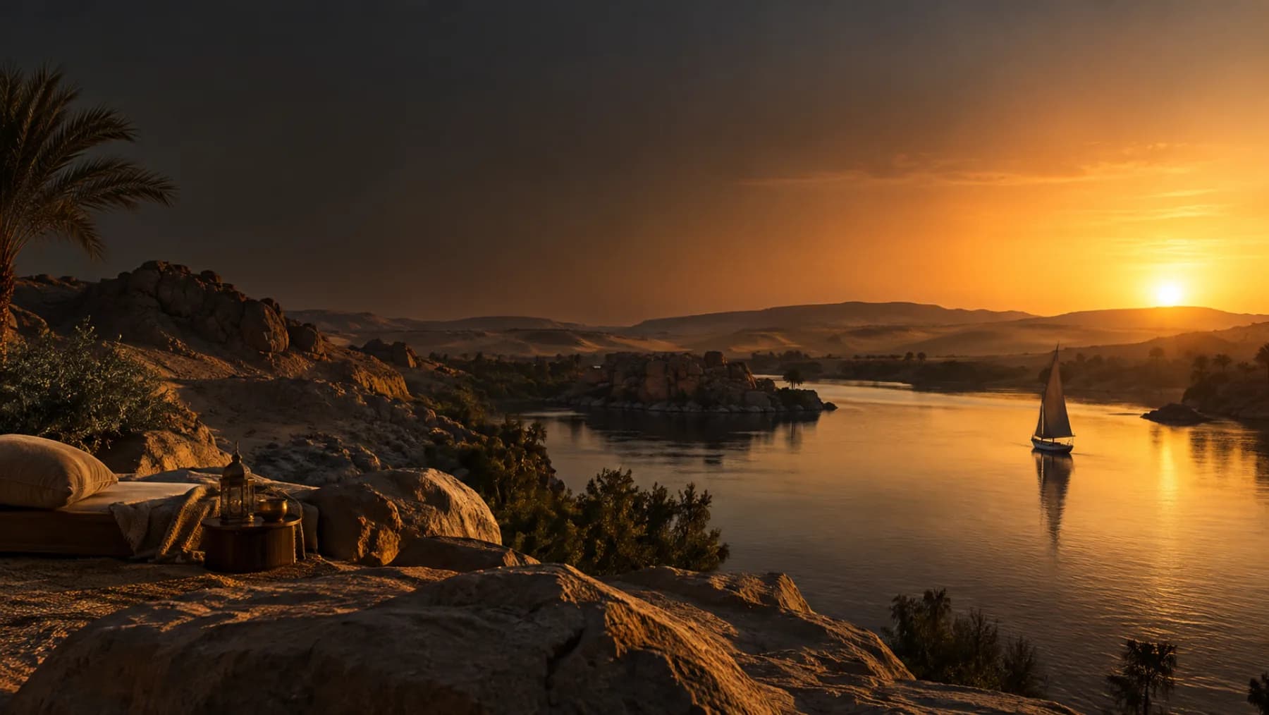 The Nile at sunset