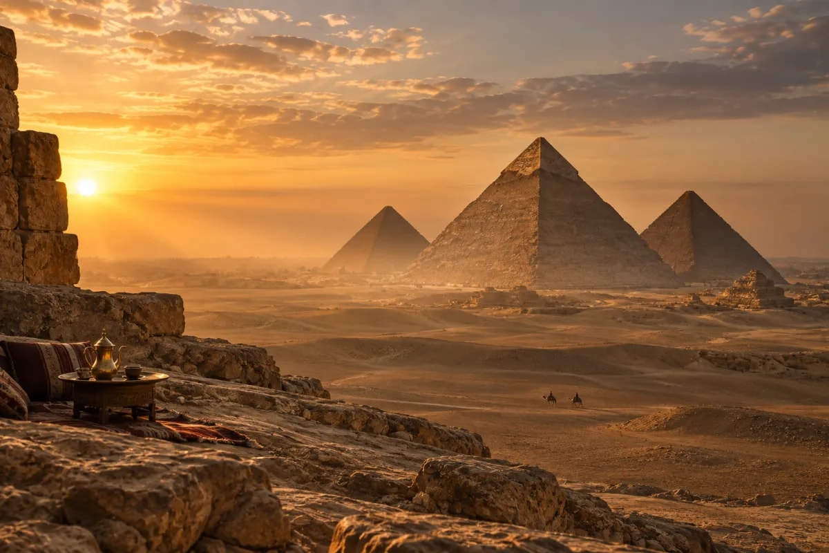 The pyramids of Giza