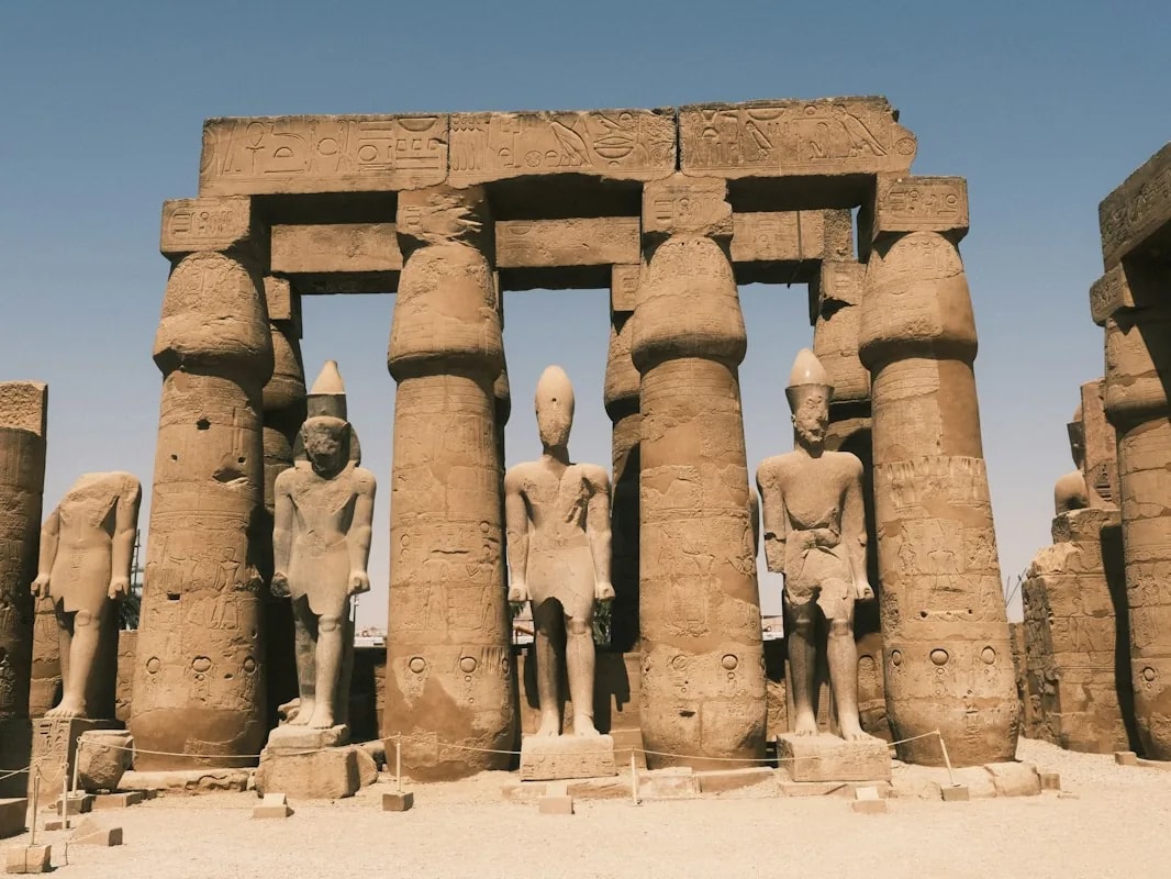 The colossal columns of Karnak Temple, Luxor