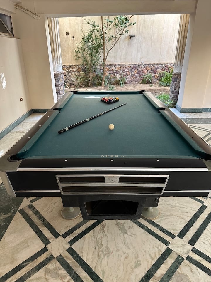 The pool table in the games lounge
